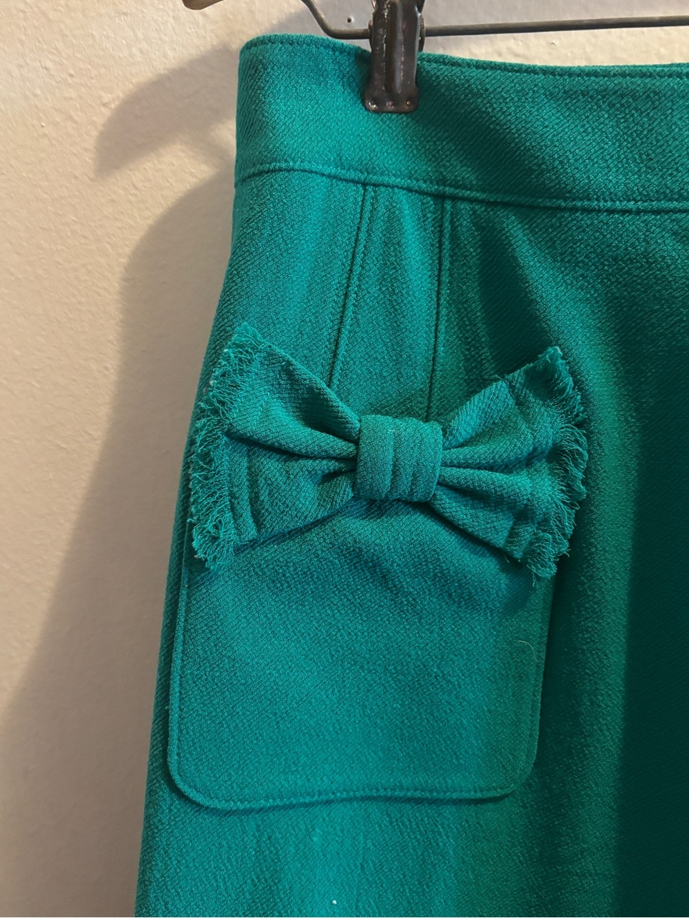 Marc by Marc Jacobs Teal Midi Skirt with Bow Pockets Cute - Picture 3 of 10
